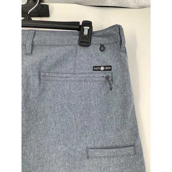 Salty Crew Mens 36 Navy Drifter 2 Hybrid Walkshorts Flat Front Activewear O12-14 - Picture 5 of 7
